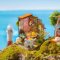 Puzzle 3D en bois RoboTime Miniature de maisonnette Coin salon de thé dans le jardin