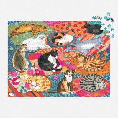 Galison Puzzle Gatti Pigri 1000 Pezzi