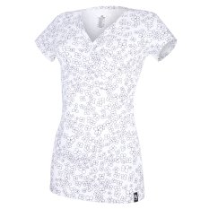 Tričko dojčiace TLAČ KR tenké Outlast® - biela čierne kvietky