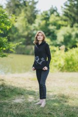Voedingshoodie Monkey Mum® zwart - aapje