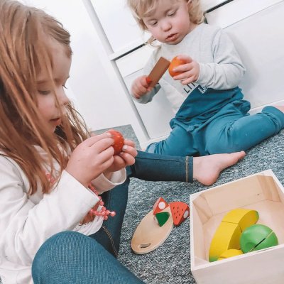 Bigjigs Toys Frutas para cortar en caja