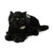 Rappa Gato de peluche negro tumbado 30 cm ECO-FRIENDLY