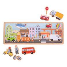 Bigjigs Toys Mágneses város puzzle