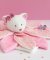 Doudou Presentförpackning - mjuk snuttefilt rosa katt 26 cm