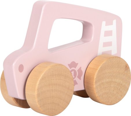 small foot Auto in legno da spingere Rosa
