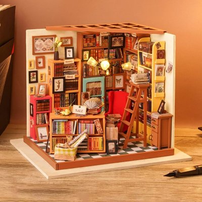 RoboTime 3D Holzpuzzle Miniatur Sam's Arbeitszimmer
