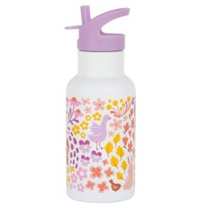 A Little Lovely Company - Botella de acero inoxidable, 350 ml - Jardín de flores
