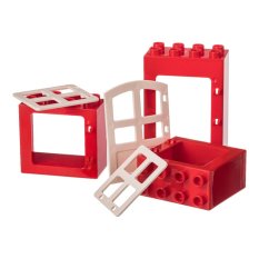 L-W Toys Kreatywny zestaw okna i drzwi 3 szt. KOSTKI 1,5+