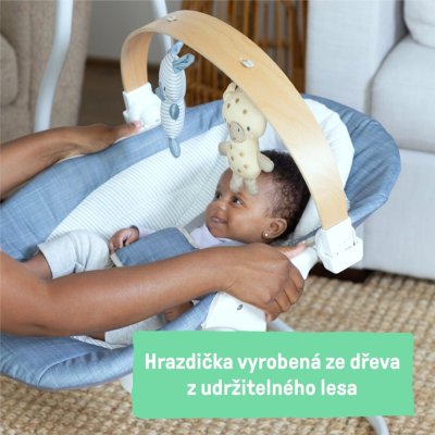 INGENUITY Baloiço com movimento e música Chambray 0m+, até 9 kg