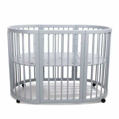 MIMIKO Round 9in1 Mitwachsendes Kinderbett rund grau