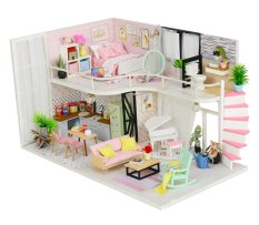 2Kids Toys miniatura da casa de bonecas Casa da melodia rosa da Anna