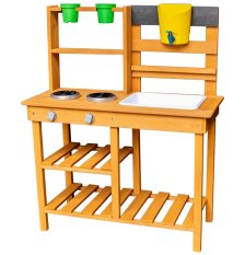 2Kids Toys Cocinita de madera para jardín con fregadero
