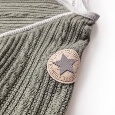 Kabátik podšitý Outlast® - machová/pruh bielošedý melír