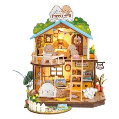 RoboTime 3D Wooden Puzzle Miniature House Puppy House