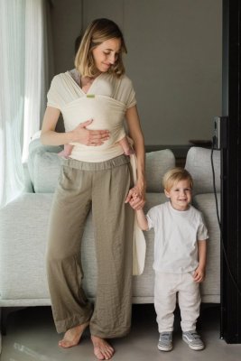 BOBA Nosidełko dla dzieci / chusta Serenity Wrap - Sand Oat Meadow