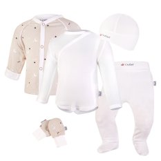 Set para recién nacido BIO Outlast® - estrellas beige/blanco