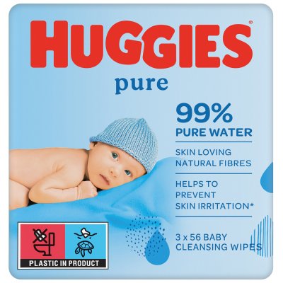 3x șervețele umede HUGGIES® Pure Triplo 56x3 buc