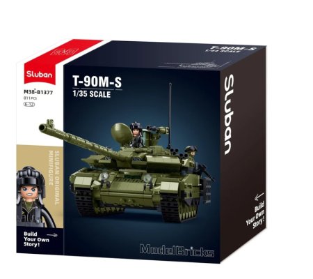 Sluban Model Bricks M38-B1377 Panzer T-90M-S im Maßstab 1:35