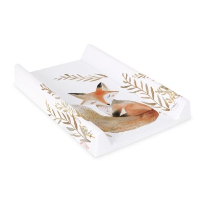 CEBA BABY Wickelauflage 2-seitig mit fester Platte (50x70) Basic Red Fox
