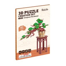 RoboTime 3D drevená skladačka Bonsaj borovica
