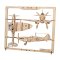 Ugears 2,5D Drewniane Mechaniczne Puzzle Model Samolot Myśliwski