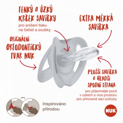 NUK Schnuller Star Day & Night, SI, V1 (0-6m.) 2 Stück Box Mädchen