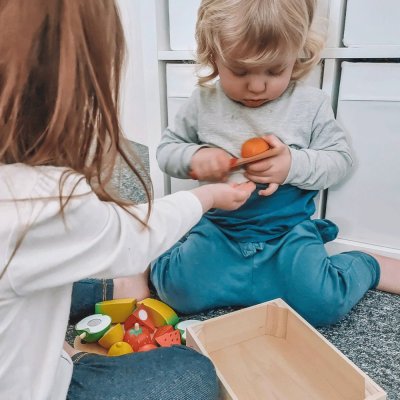 Bigjigs Toys Frutas para cortar en caja