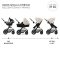 KINDERKRAFT Kombikinderwagen Moov 2 3in1 Moonlight Grey - Schaumstoffräder