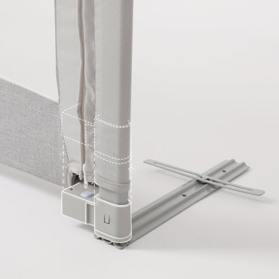 Monkey Mum® Economy Bettgitter - 160 cm - hellgrau