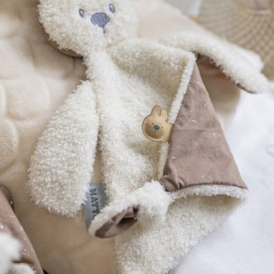 NATTOU Mazlíček mini Lapidou Teddy Glow vanilkový 35 cm, 0 m+