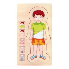 small foot Dřevěné hračky puzzle anatomie Tim