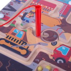 Bigjigs Toys Magnetni labirint Gradbišče
