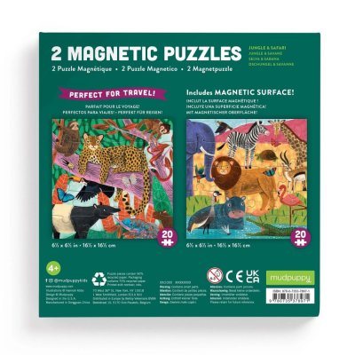 Mudpuppy Magnetična slagalica Safari i džungla 2x20 dijelova