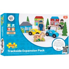 Bigjigs Rail Duży zestaw akcesoriów do drewnianej kolejki