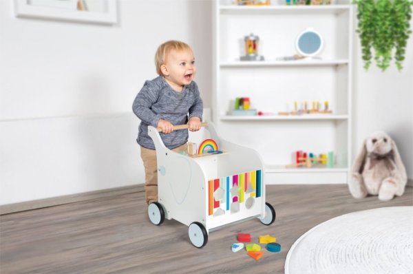 small foot Leseni sprehajalnik Toy Box Slon