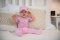 Body cienkie T-shirt PRINT KR Outlast® - różowe baby kwiatki