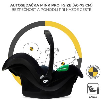KINDERKRAFT Kombikinderwagen Moov 2 3in1 Pure Black - Schaumstoffräder