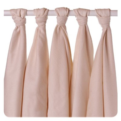 KIKKO Babywindeln aus Bio-Baumwolle Organic 70x70 (5 Stück) Bird Eye Natural