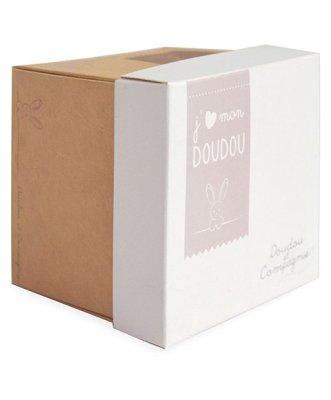 Doudou Darilni set - medvedek s krpico za crkljanje 10 cm