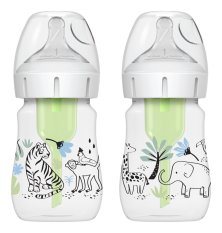 DR.BROWN'S Babyflasche Anti-Kolik Wide Neck Jungle 150ml, 2 Stück (WB52014)