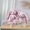 Doudou Histoire d'Ours Ami en peluche Lapin rose 50 cm