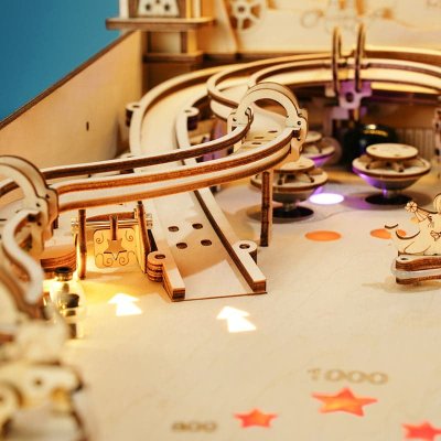 RoboTime Puzzle 3D en bois de flipper mécanique