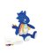 Doudou Zestaw prezentowy - Pluszowy dinozaur z kocykiem 25 cm niebieski