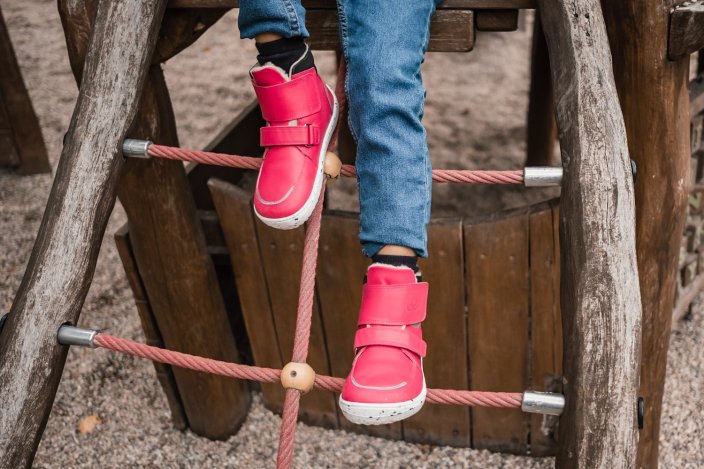 Be Lenka Barefoot Zapatos de invierno para niños Panda 2.0 - Raspberry Pink