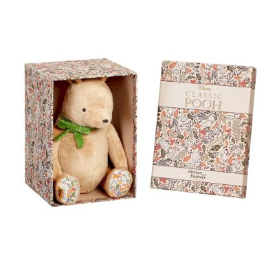 Rainbow Plush Winnie the Pooh with Green Bow 25 cm