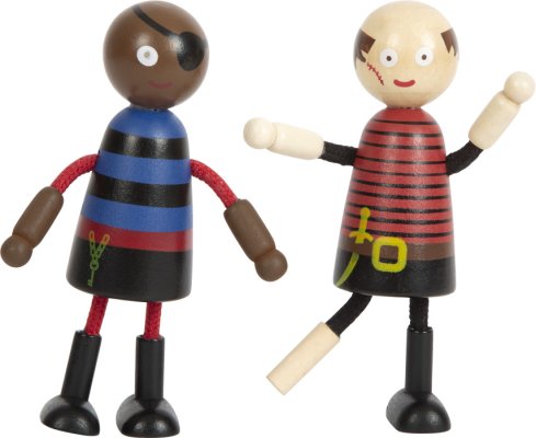 small foot Muñecos flexibles figuras piratas