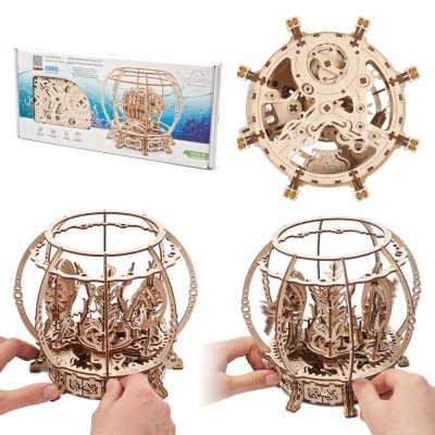 Ugears Drewniane Puzzle Mechaniczne 3D Akwarium Mechaniczne