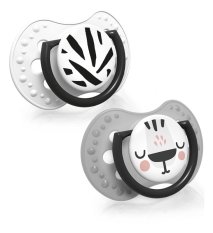 LOVI Silikon-Schnuller dynamisch Salt&Pepper 6-18m 2 Stk