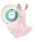 Doudou Poklon set - Plišani zeko s ružičastom dekicom od BIO pamuka 15 cm