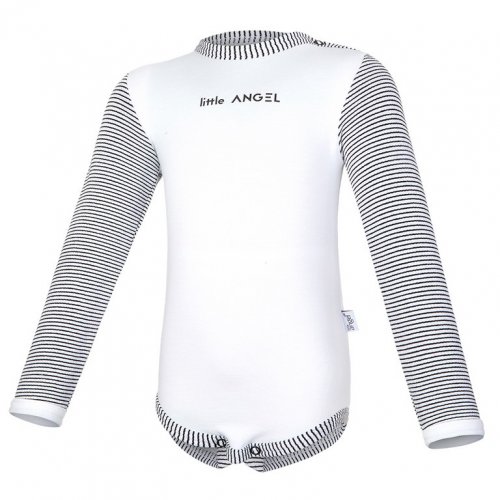 Body jersey ML striscia Outlast® - bianco/striscia bianco-nero